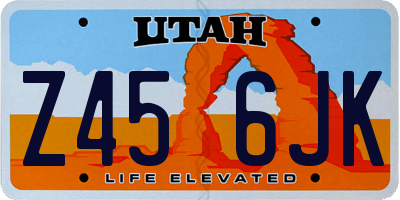UT license plate Z456JK
