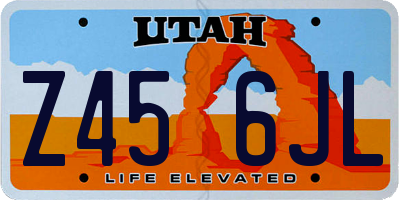 UT license plate Z456JL