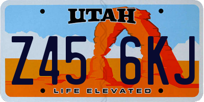 UT license plate Z456KJ