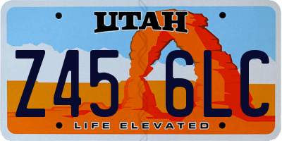 UT license plate Z456LC