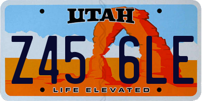 UT license plate Z456LE
