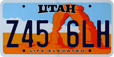 UT license plate Z456LH