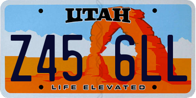 UT license plate Z456LL