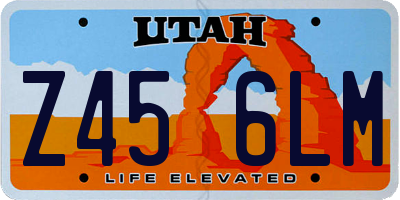 UT license plate Z456LM