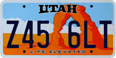 UT license plate Z456LT