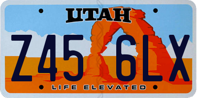 UT license plate Z456LX