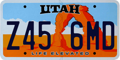 UT license plate Z456MD