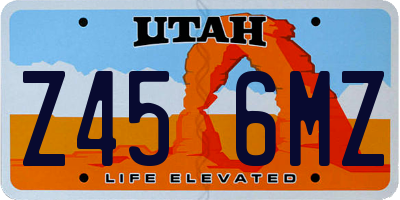 UT license plate Z456MZ