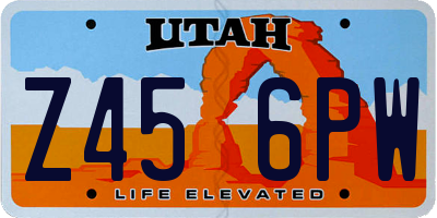 UT license plate Z456PW