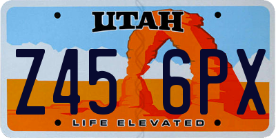 UT license plate Z456PX
