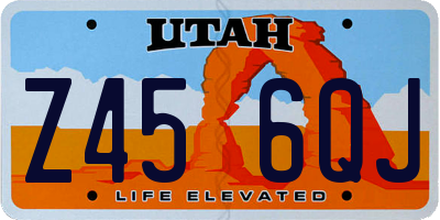 UT license plate Z456QJ