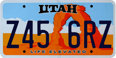 UT license plate Z456RZ