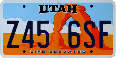 UT license plate Z456SF