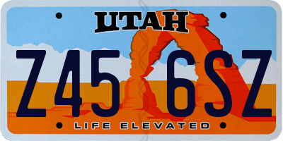 UT license plate Z456SZ