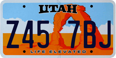 UT license plate Z457BJ