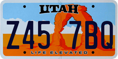 UT license plate Z457BQ