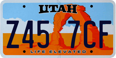 UT license plate Z457CF