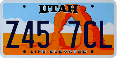 UT license plate Z457CL