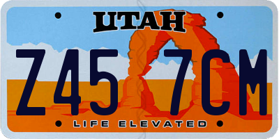 UT license plate Z457CM