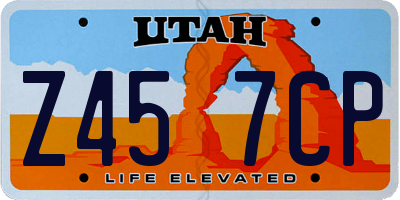 UT license plate Z457CP