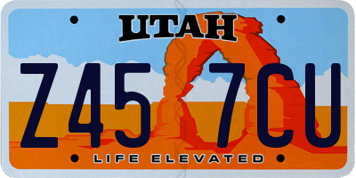 UT license plate Z457CU