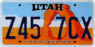 UT license plate Z457CX