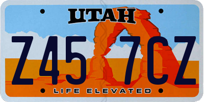 UT license plate Z457CZ