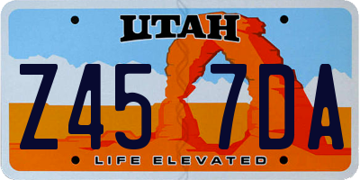 UT license plate Z457DA
