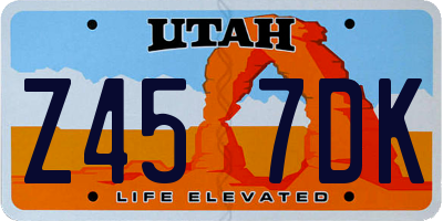 UT license plate Z457DK