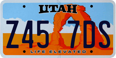 UT license plate Z457DS
