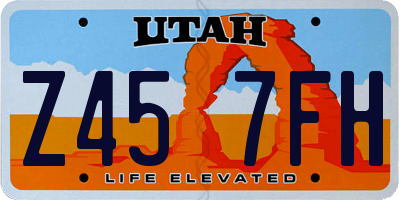 UT license plate Z457FH