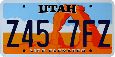 UT license plate Z457FZ