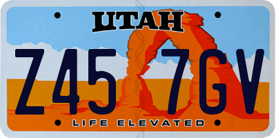 UT license plate Z457GV