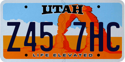 UT license plate Z457HC