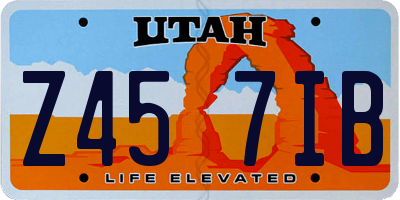 UT license plate Z457IB
