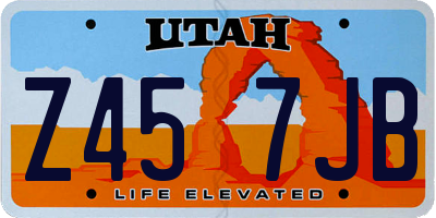 UT license plate Z457JB