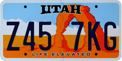 UT license plate Z457KG