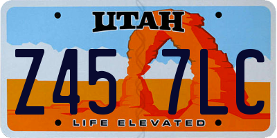 UT license plate Z457LC