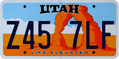 UT license plate Z457LF