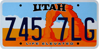 UT license plate Z457LG