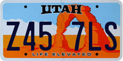 UT license plate Z457LS