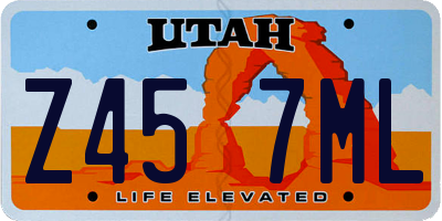 UT license plate Z457ML