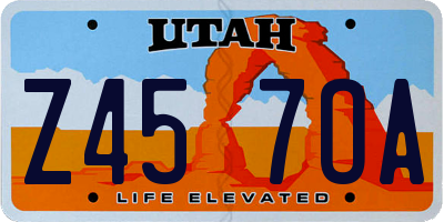 UT license plate Z457OA