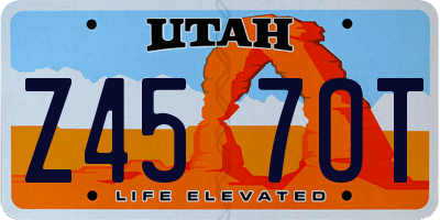 UT license plate Z457OT