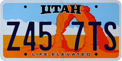 UT license plate Z457TS