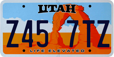 UT license plate Z457TZ