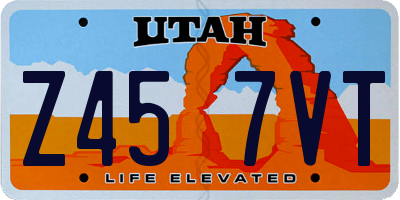 UT license plate Z457VT
