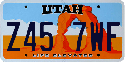 UT license plate Z457WF