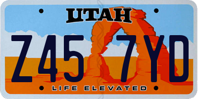 UT license plate Z457YD
