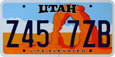 UT license plate Z457ZB